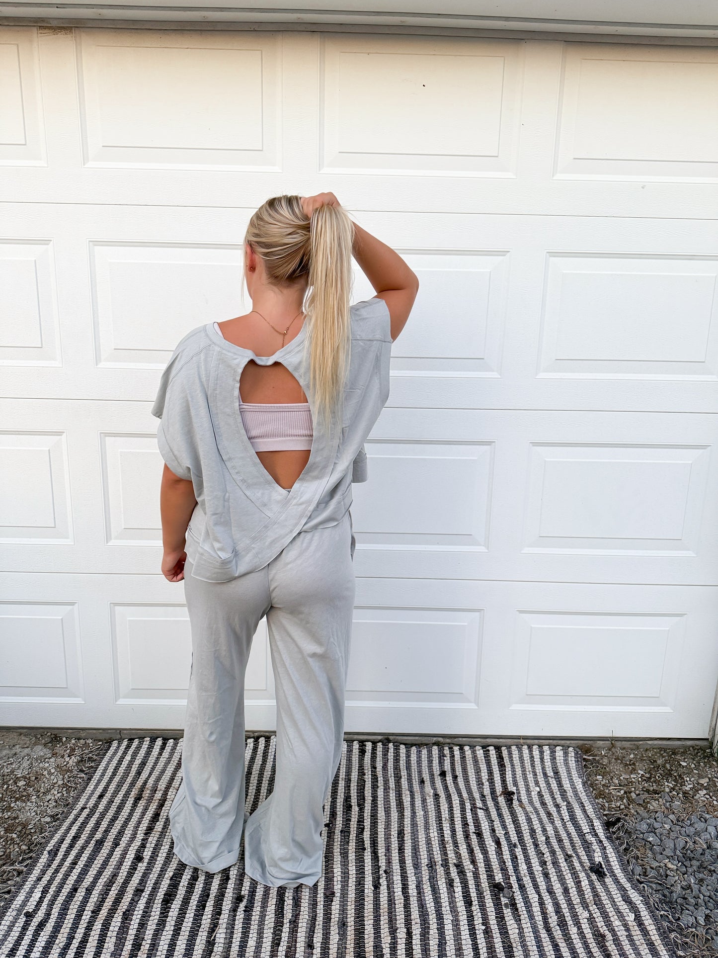 COTTON SLUB OPEN BACK TOP