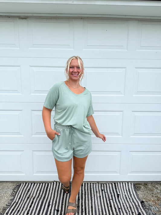 Oversized V-Neck Relaxed Tee