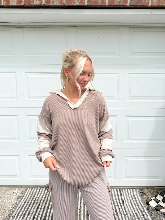 Colorblock Ribbed Longsleeve