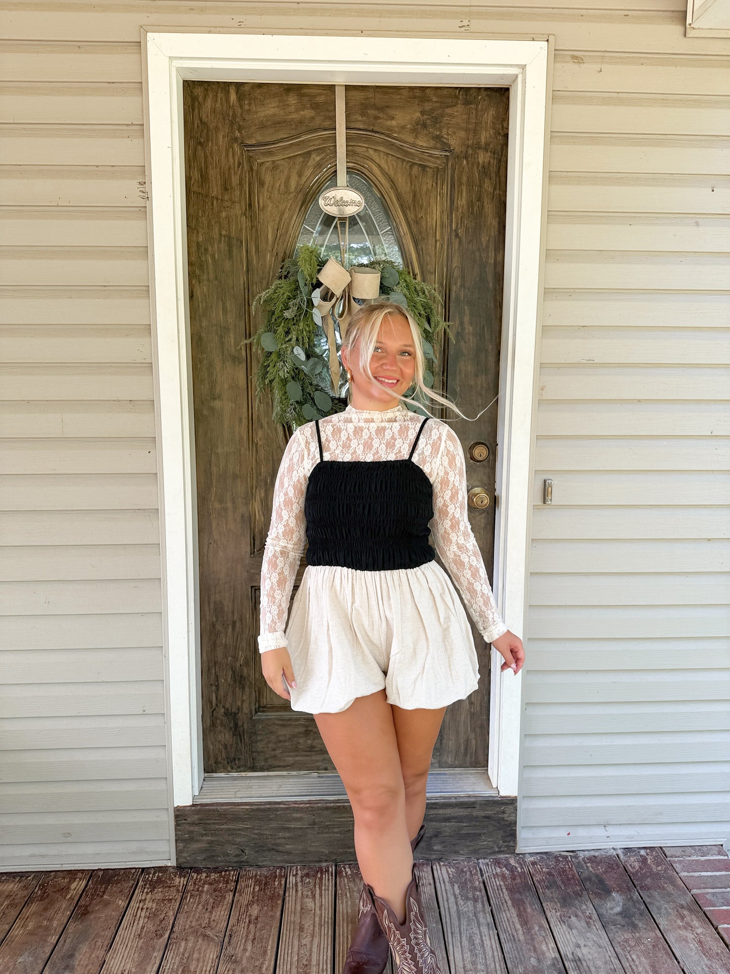 Bubble Hem Romper