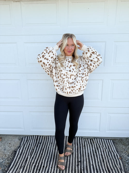59. Animal Print Crewneck