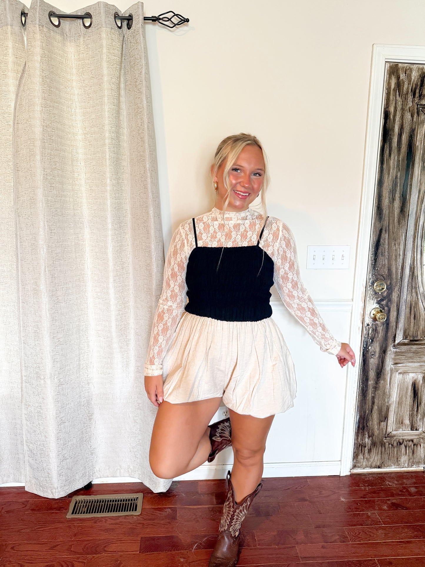 Bubble Hem Romper