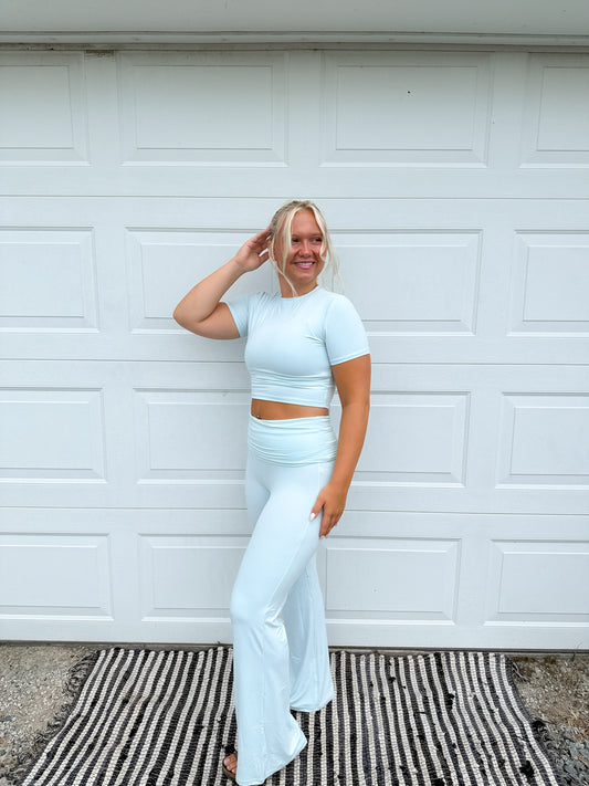 Fold Over Flare Leggings