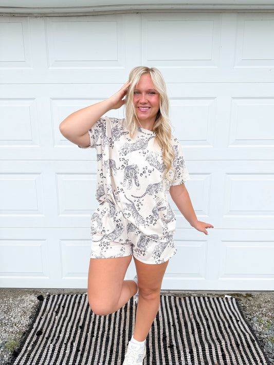 Animal Print Matching Set