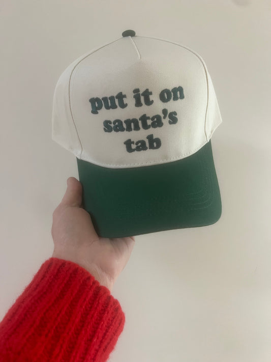 “Put it on Santa’s tab” Hat