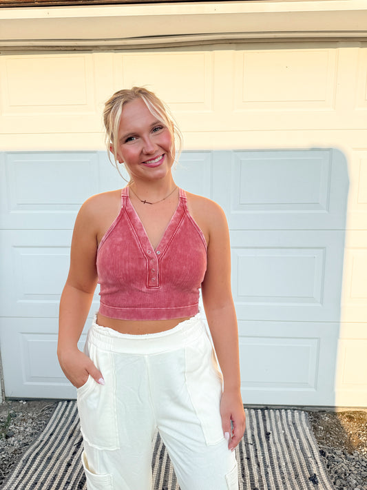 Washed Button Tank