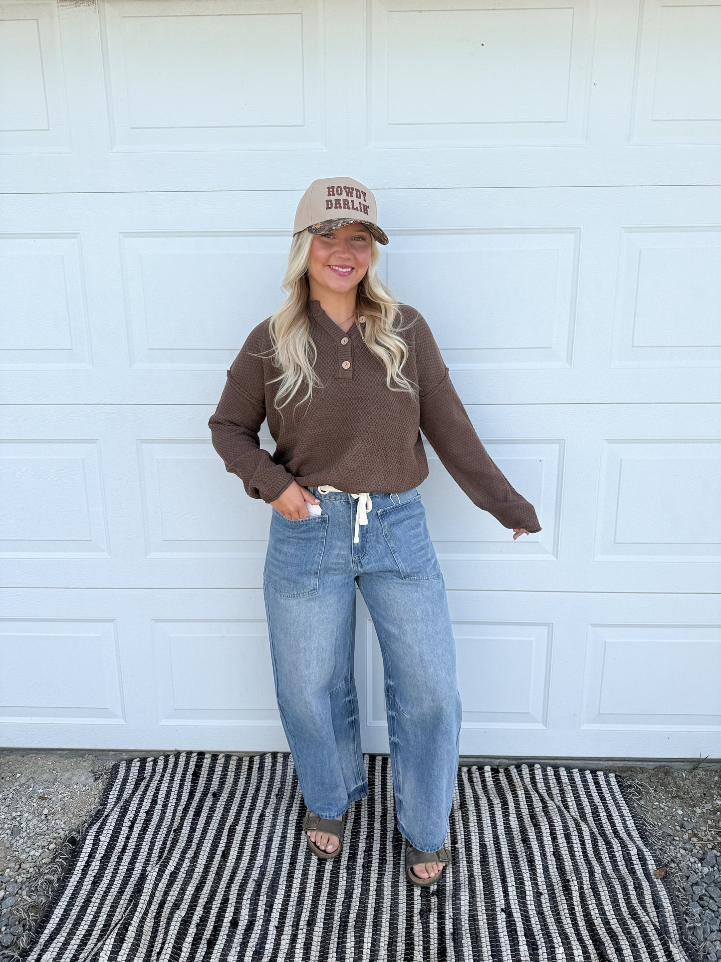 46. Tie Barrel Jeans