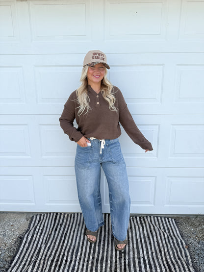 46. Tie Barrel Jeans