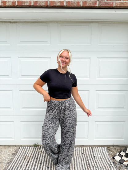Ribbed Cheetah Pants