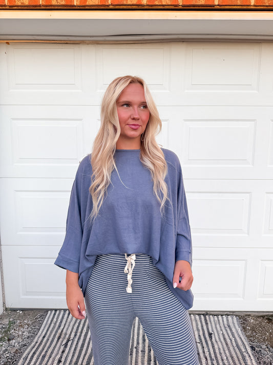 3/4 sleeve oversized top