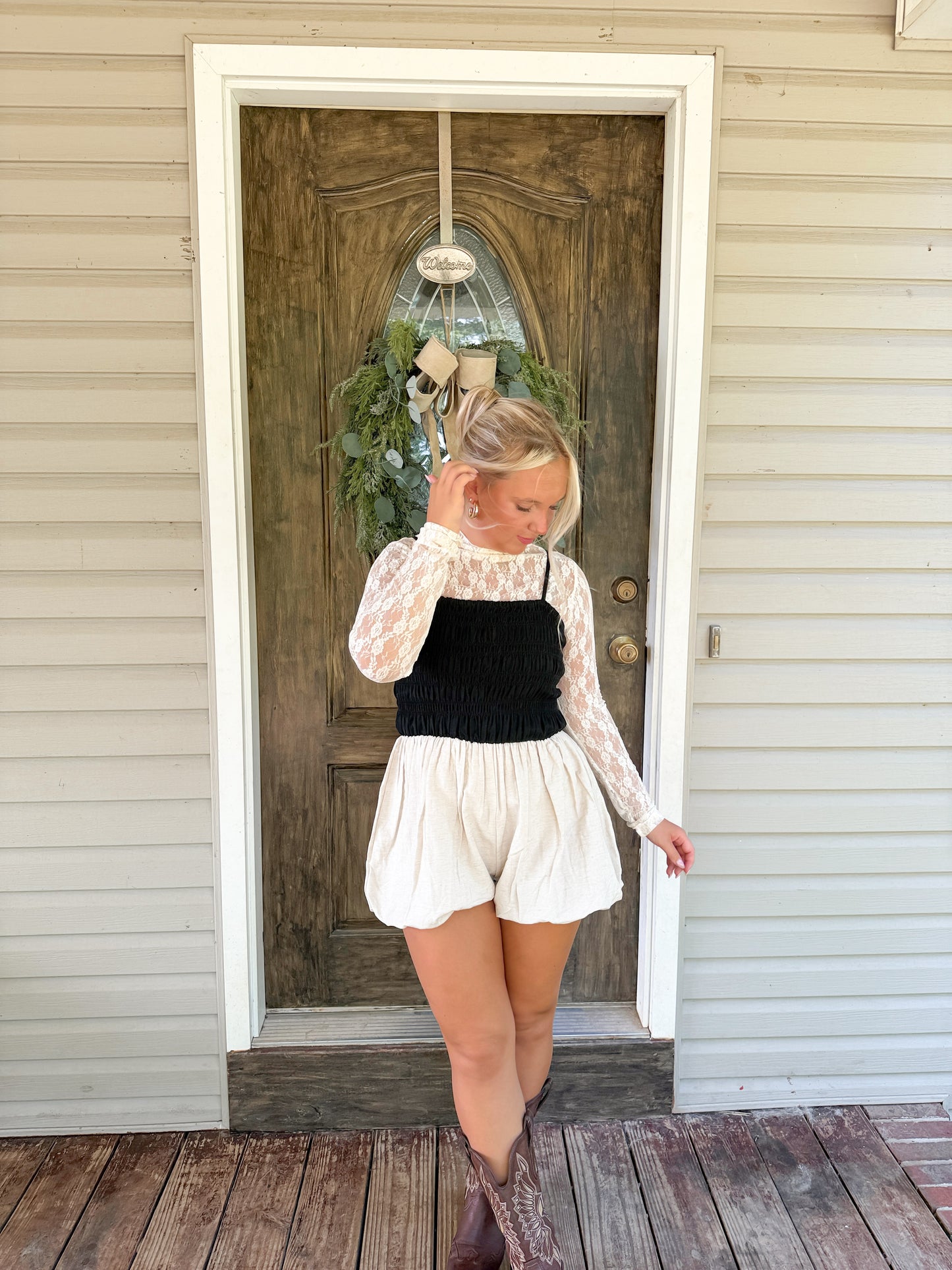 Bubble Hem Romper