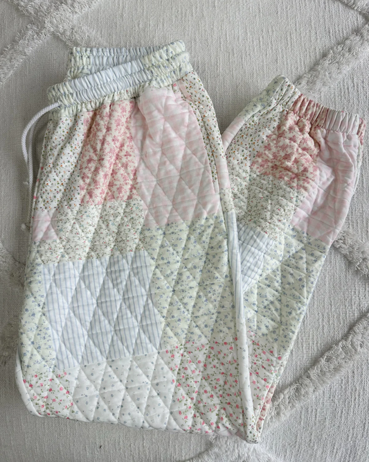 Sunkissed Coconut Quilted Joggers