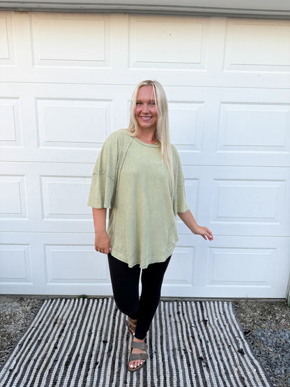 Washed Detailed Top