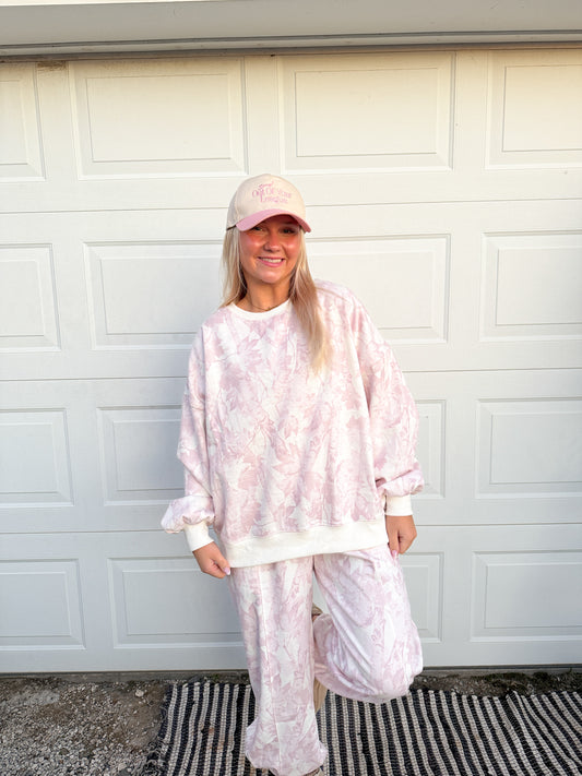 99. Light Pink Camo Joggers