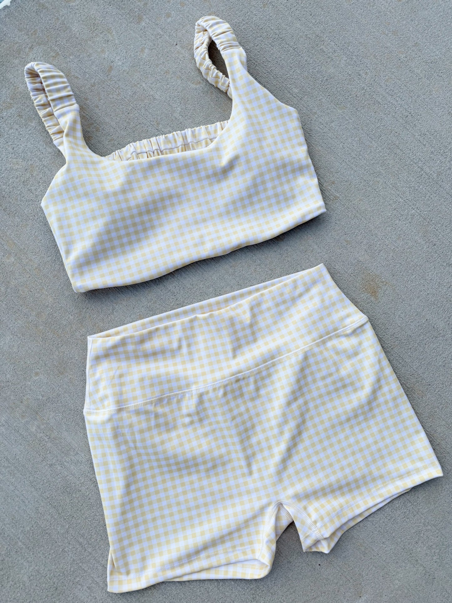 Gingham Biker Shorts