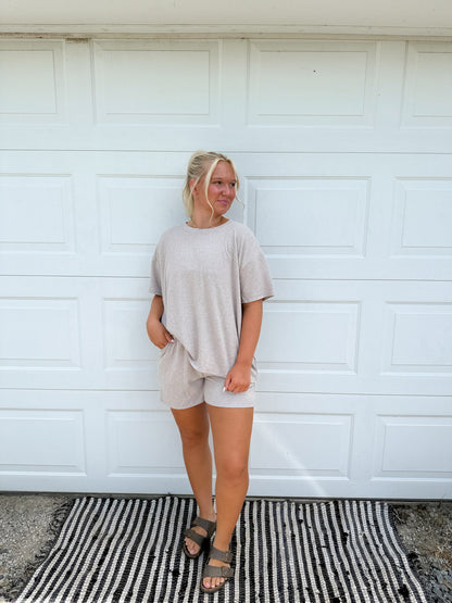 short sleeve tee & short set