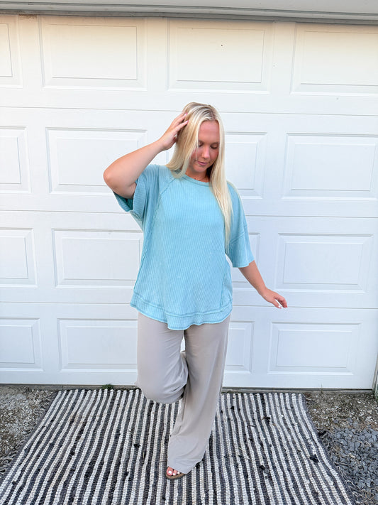 22. Washed Detailed Top