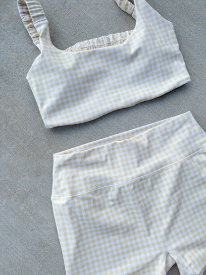 Gingham Biker Shorts