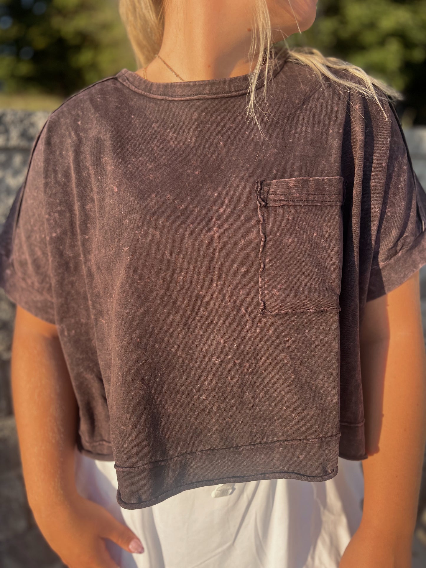 Washed Pocket Comfy Top