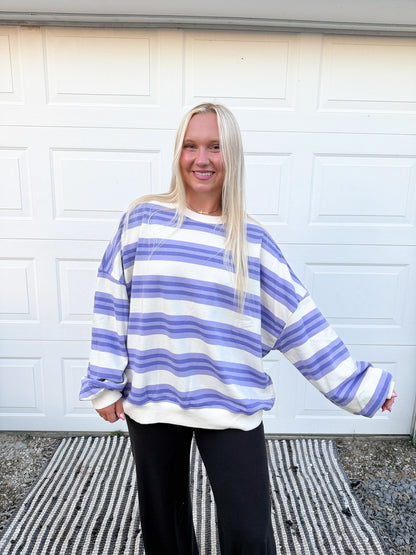 Striped Oversized Crewneck