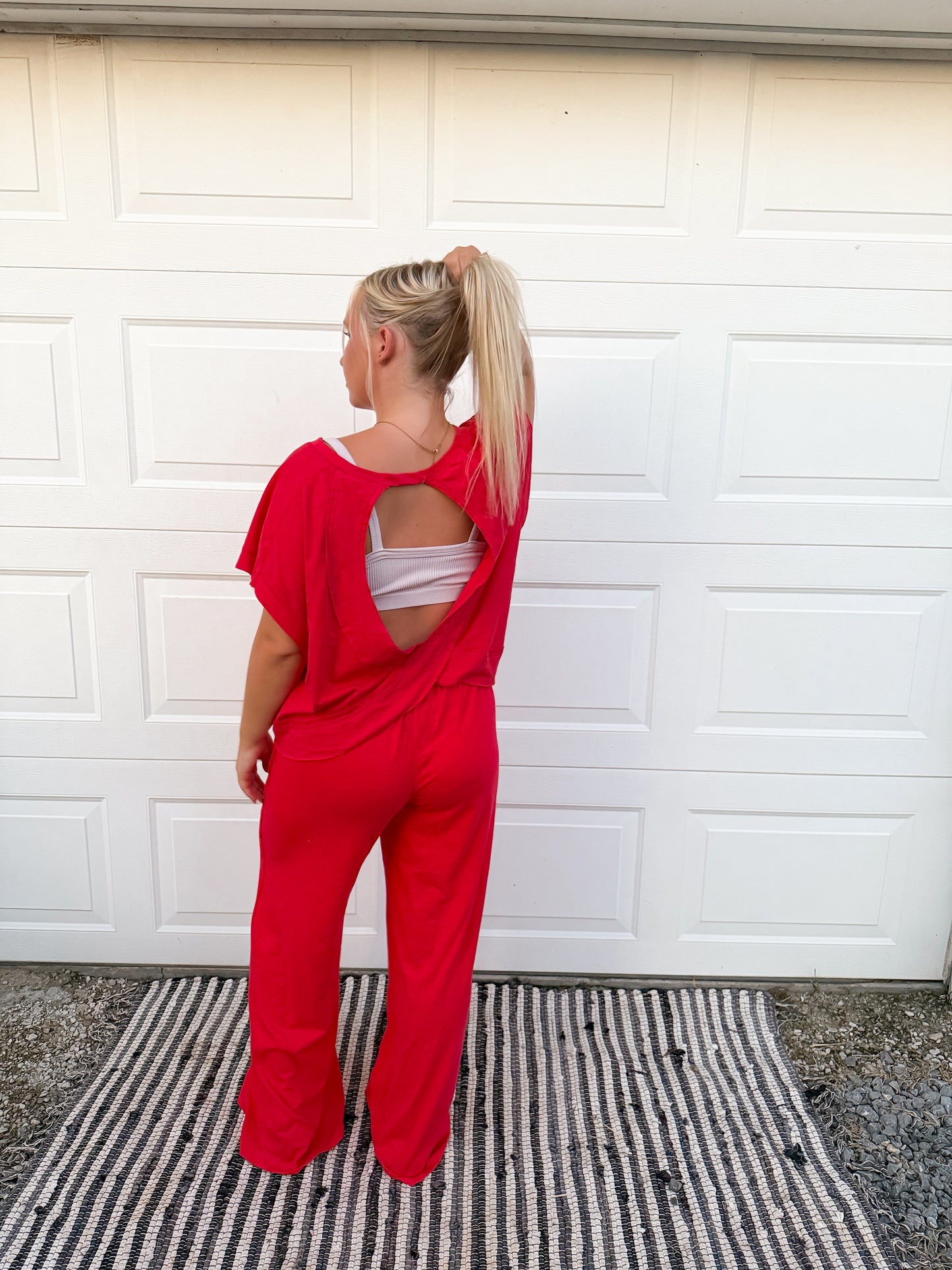 COTTON SLUB OPEN BACK TOP