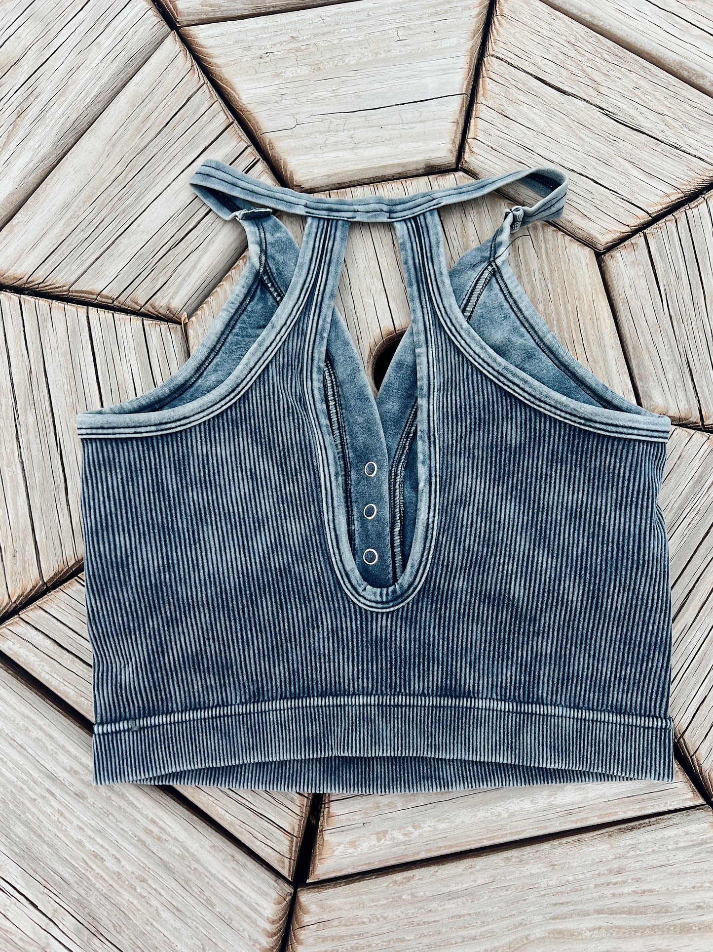 BLACK FRIDAY Washed Button Tank