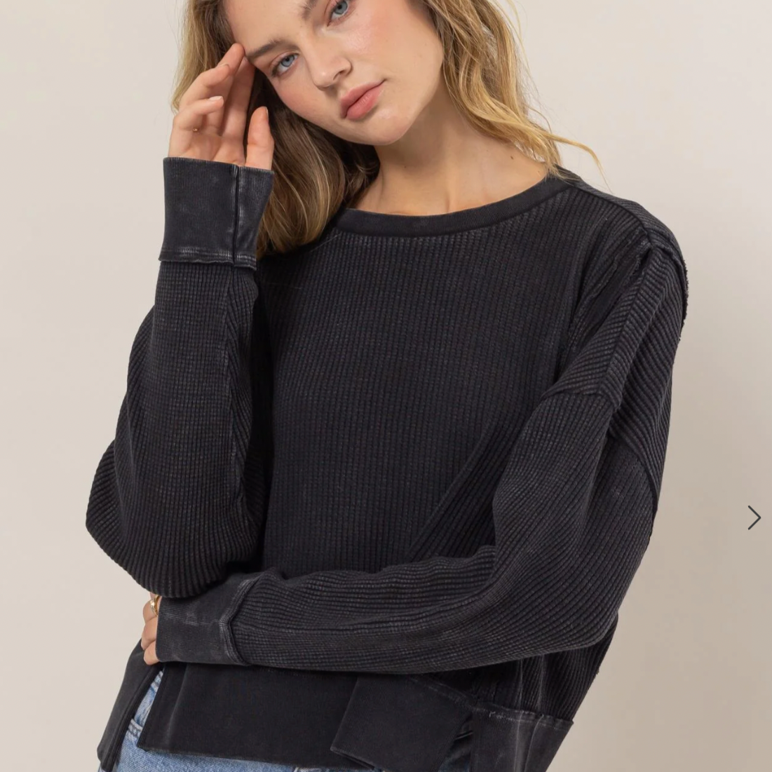 Waffle Knit Long Sleeve