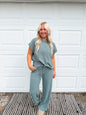 6. sleeve tee & long pants set