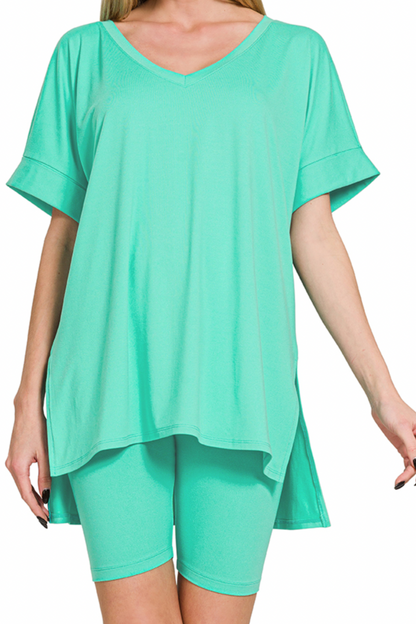 Butter Biker Set V Neck