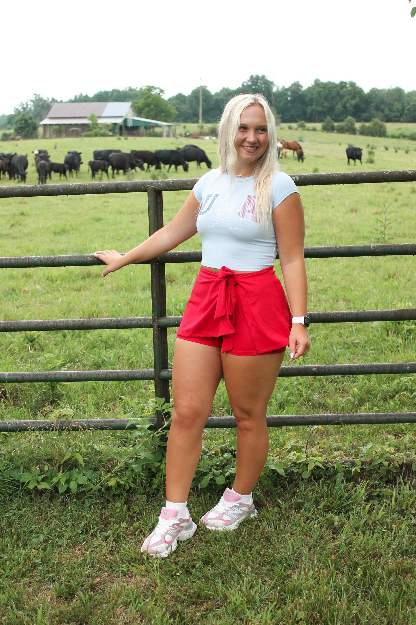 #37. USA Cropped Tee