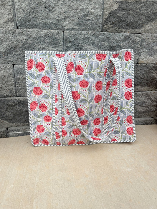 Large Quilted Tote Bag