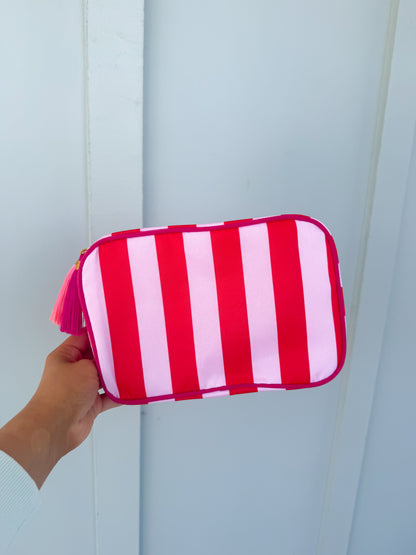 Striped Cosmetic Case