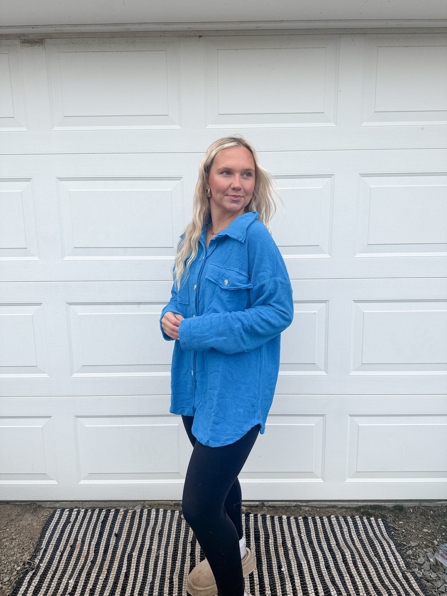 100. Long Sleeve Button Top