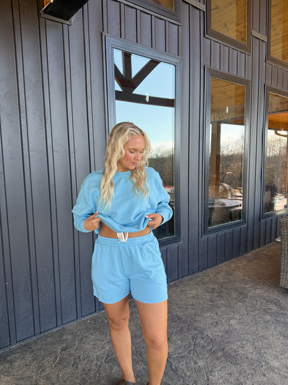 153. Drawstring Burnout French Terry Shorts