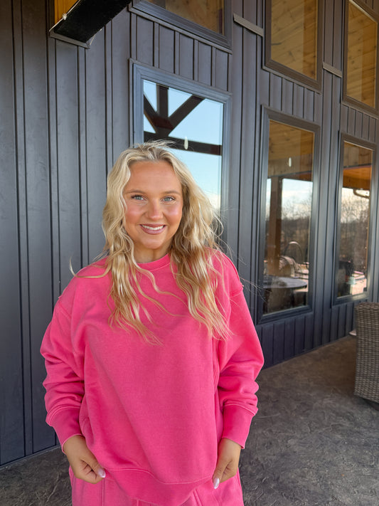 151. Raw Edge Detail Burnout Sweatshirt