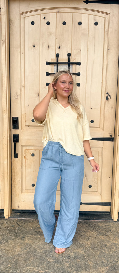 #165. Drawstring Wideleg Pants