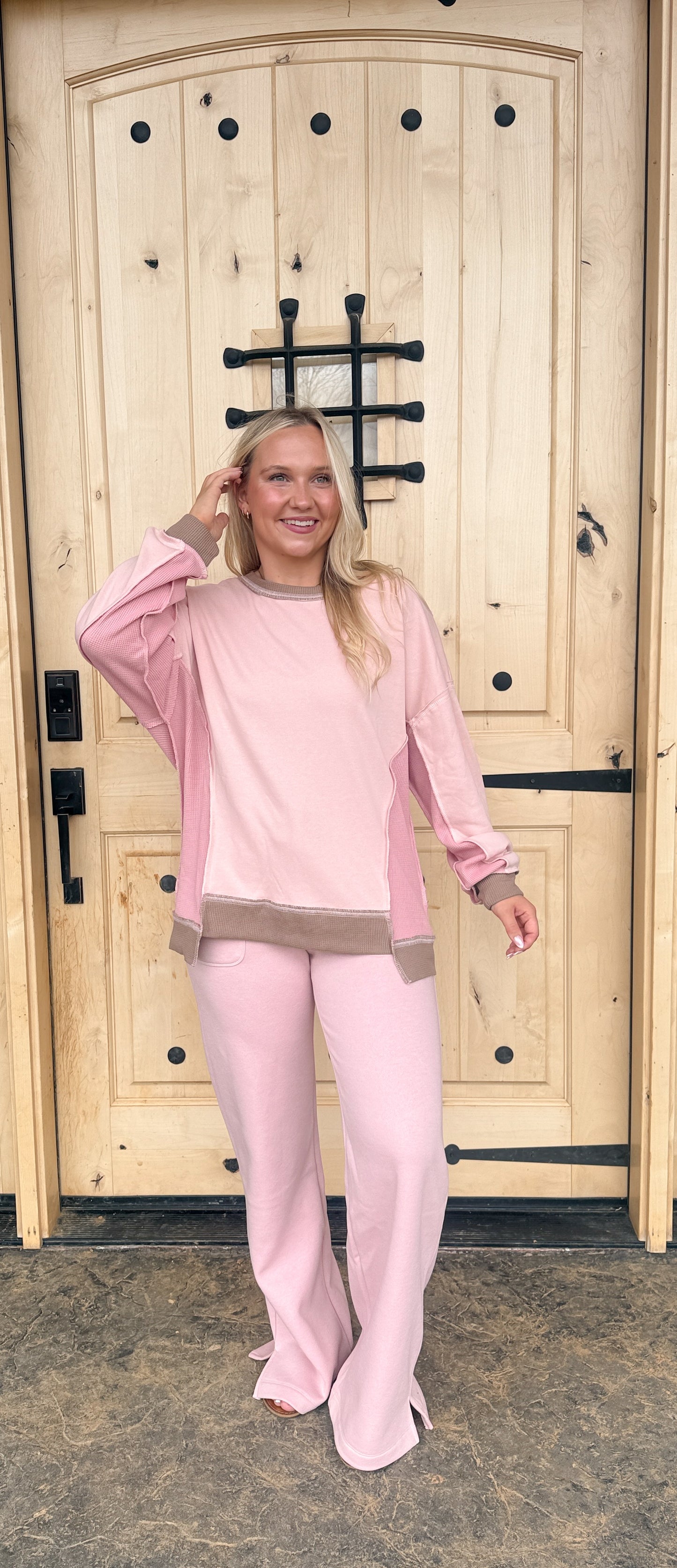 #168. Waffle Detail Crewneck