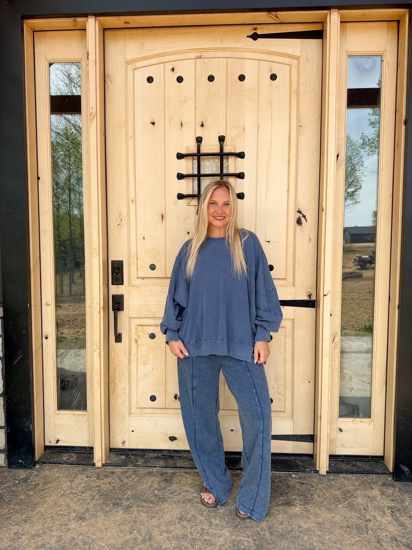 #201. Oversized Seam Detail Long Sleeve Top