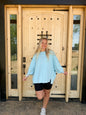 #201. Oversized Seam Detail Long Sleeve Top