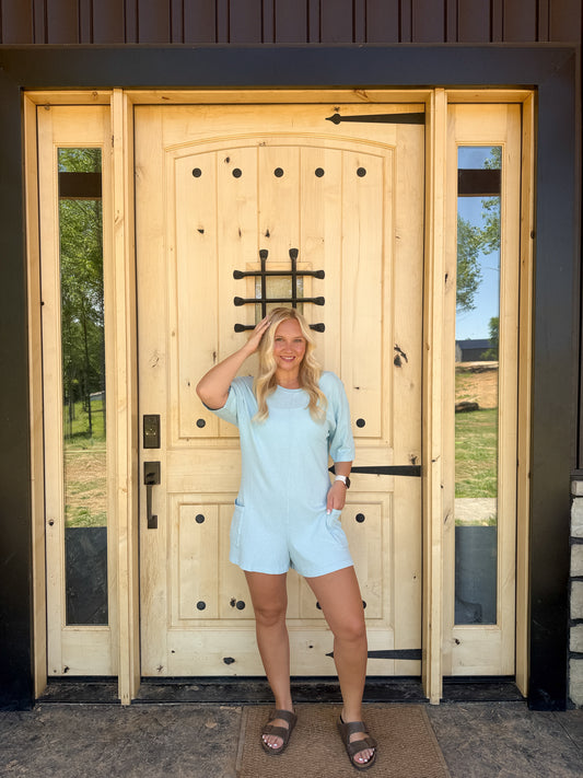 #20. Mineral Washed V-Back Romper