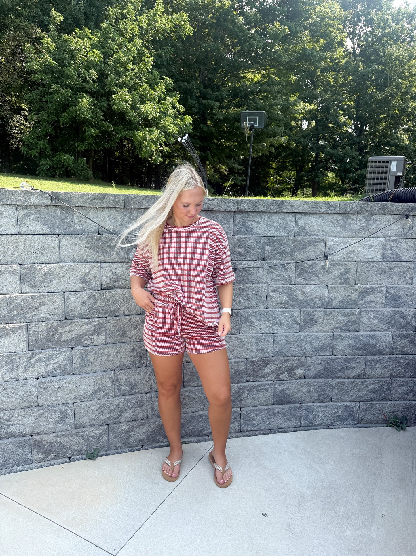 #71. Ribbed Striped Set