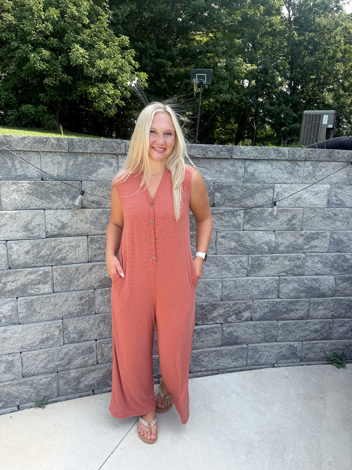 #74. Striped Jumpsuit