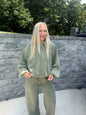 #64. Fall Acid Washed Button Pullover