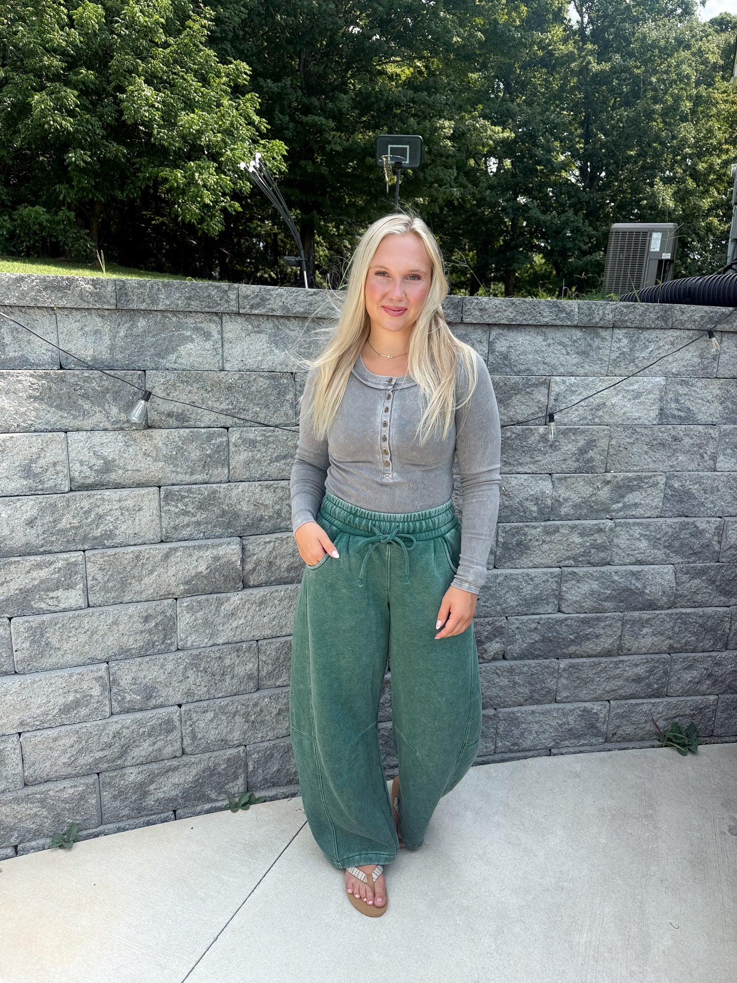 #75. Acid Washed Barrel Pants