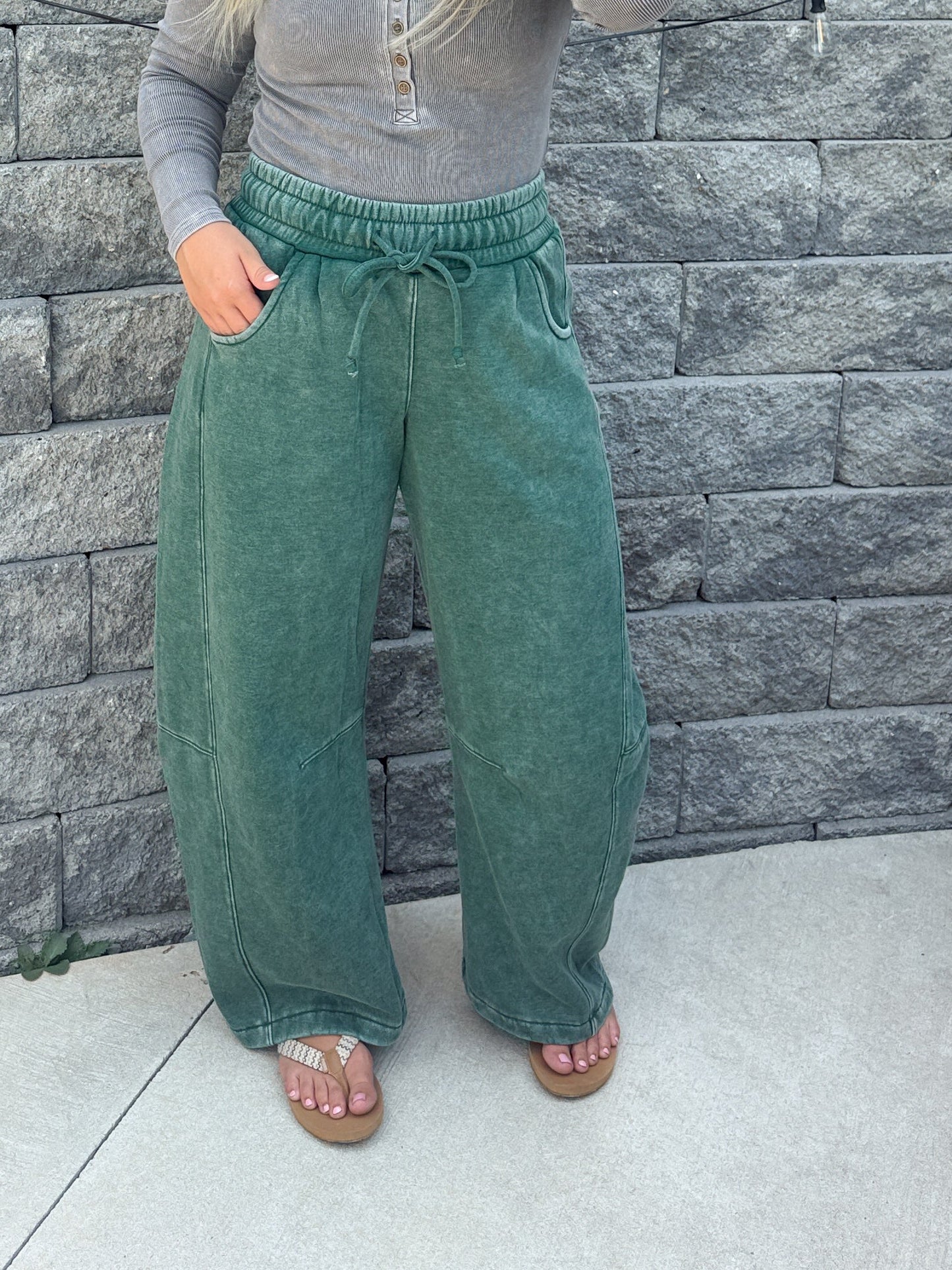 #75. Acid Washed Barrel Pants