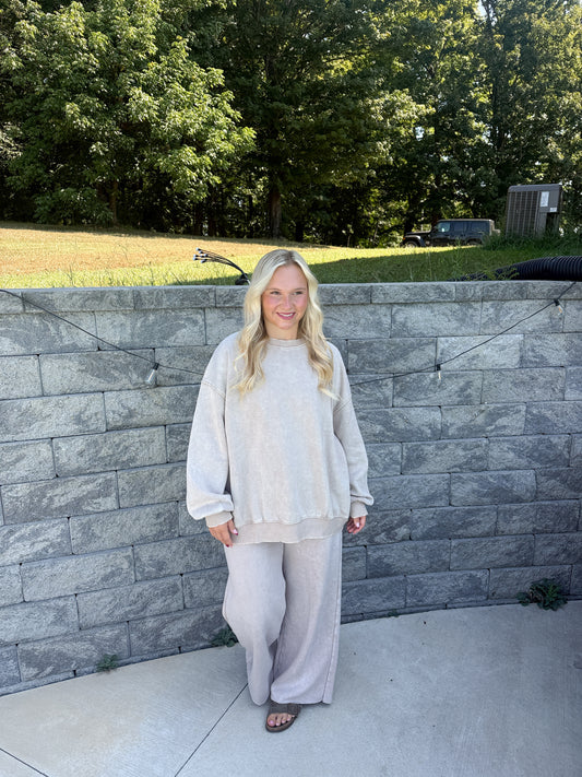 #69. Fall Acid Washed Crewneck