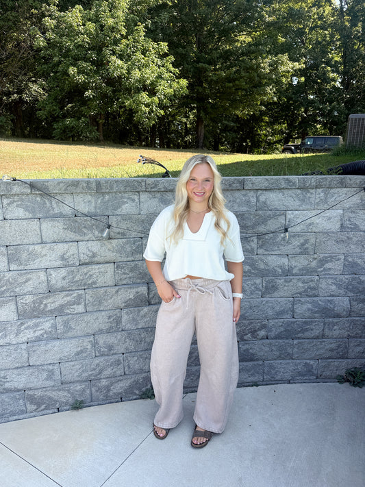 #75. Acid Washed Barrel Pants