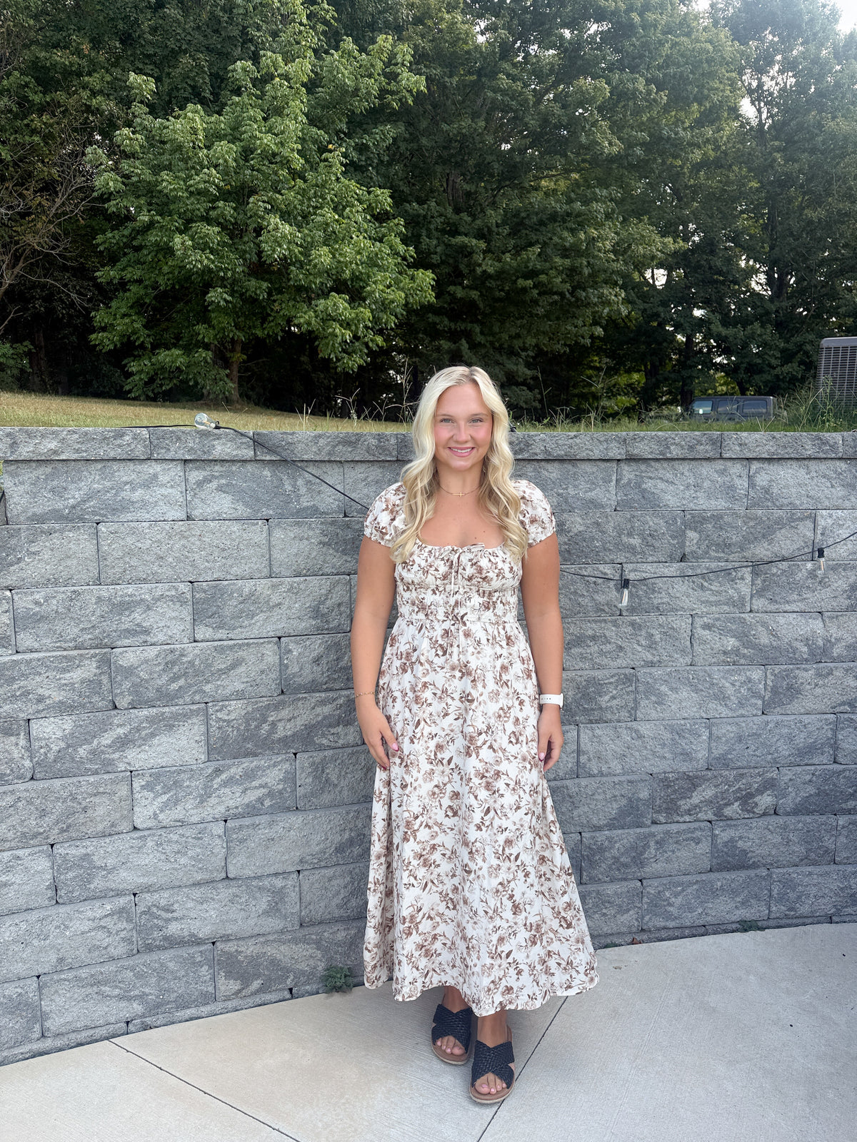 #102. Floral Midi Dress