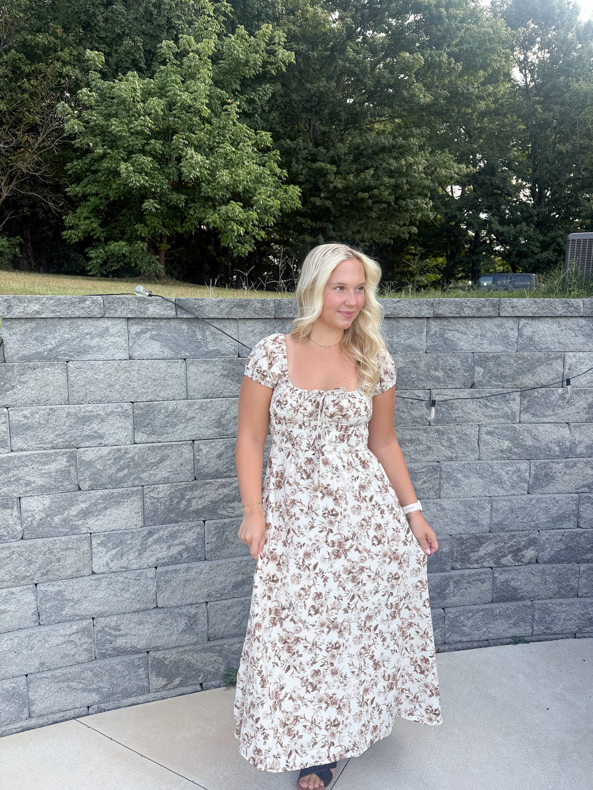 #102. Floral Midi Dress