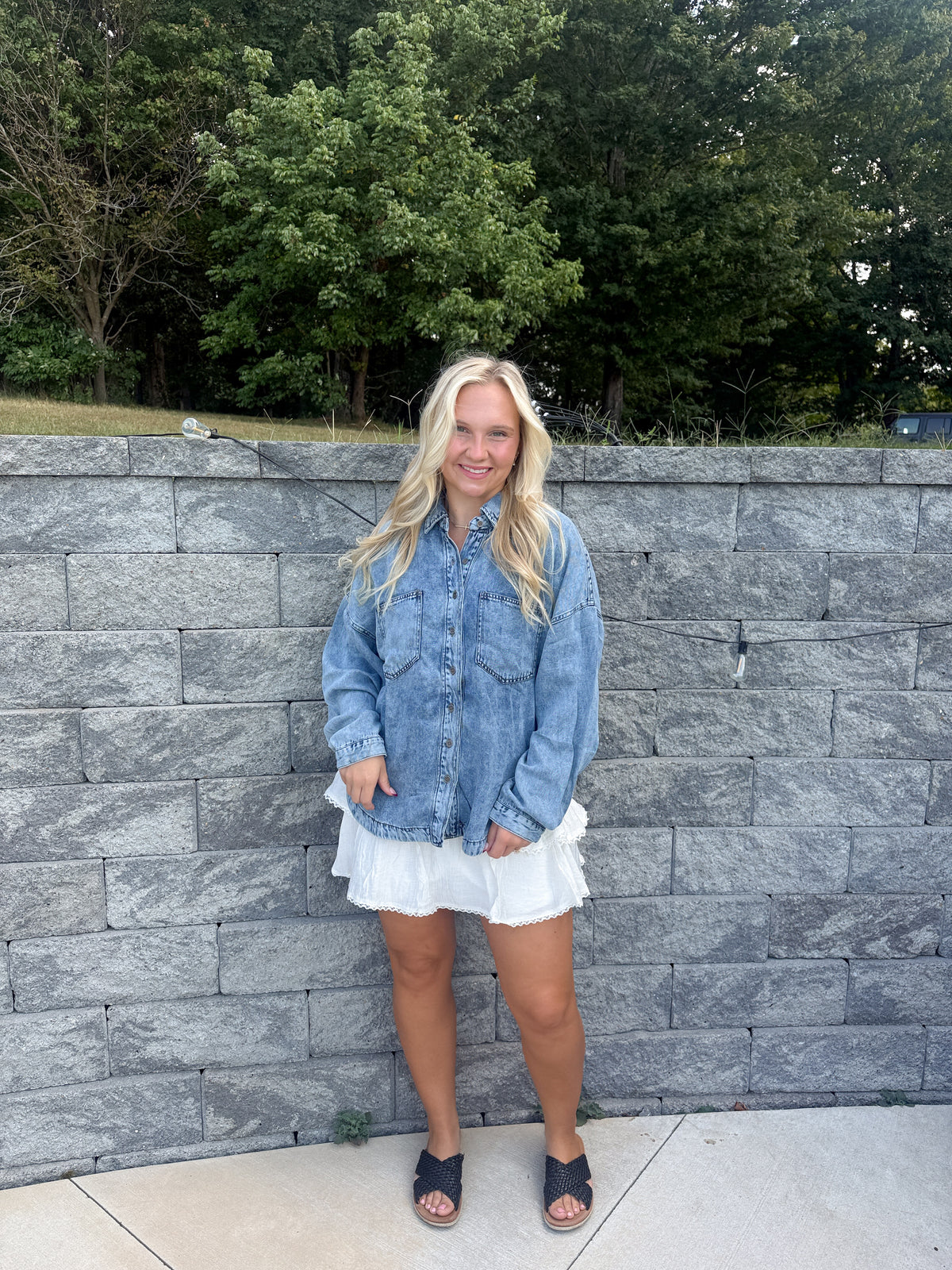#96. Denim Button Up Jacket